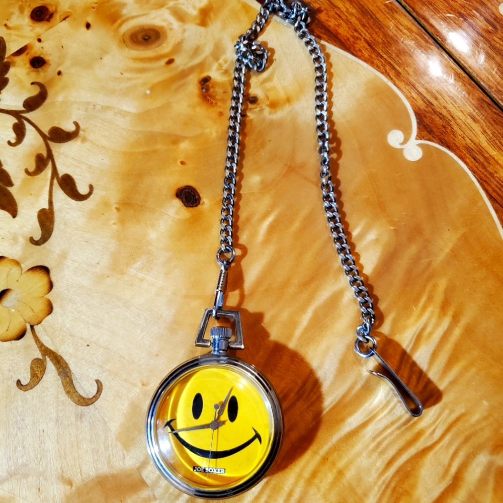 Joe Boxer Smiley 1995 Pocket Watch